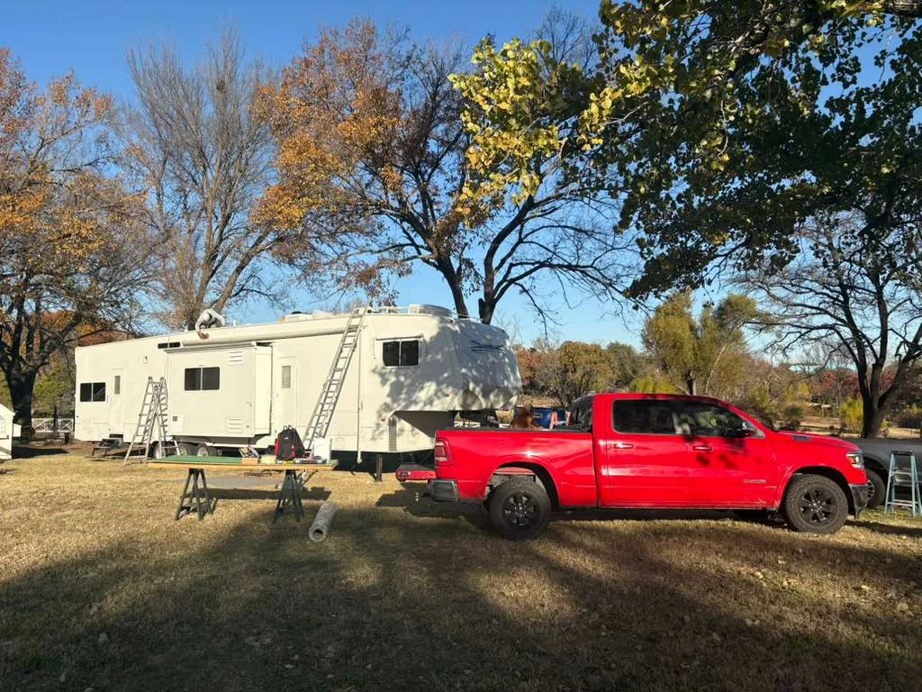 Mobile RV repair technician working on an RV in Palm City, FL