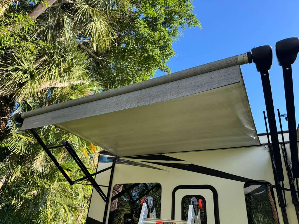 RV awning repair and fabric replacement